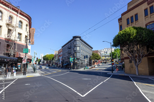 The new normal: empty streets in San Francisco due to sheltering in place