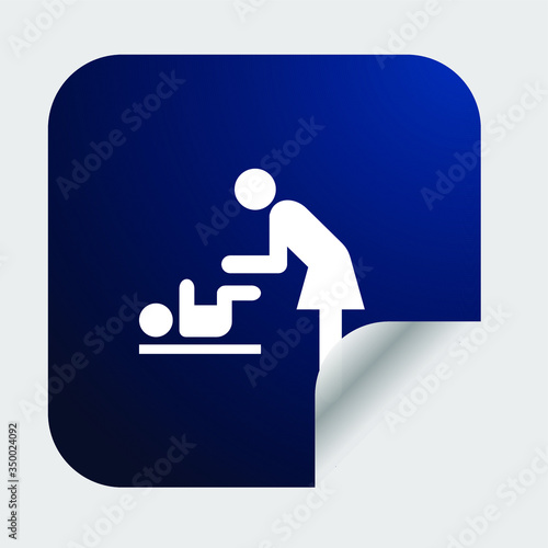 baby changing area, prohibited logo icon or sticker for public area