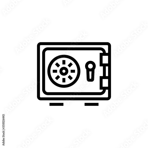 Deposit box icon in linear, lineout icon style isolated on white background
