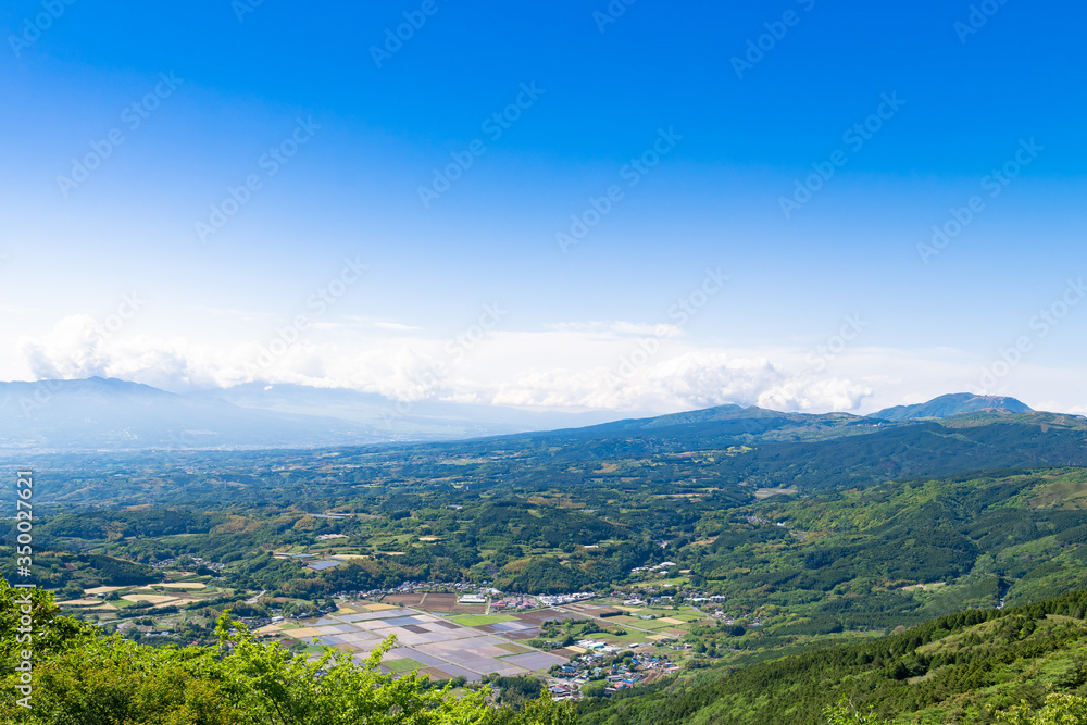 伊豆スカイラインから見た田園風景 伊豆スカイラインから見た田園風景