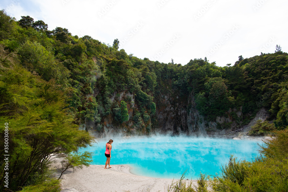 Εκτύπωση καμβά rotorua geothermal lake