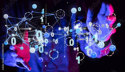 Abstract technology group and data.
