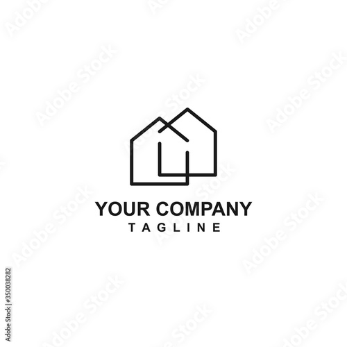 simple real estate, property assets, and house logo and vector icon