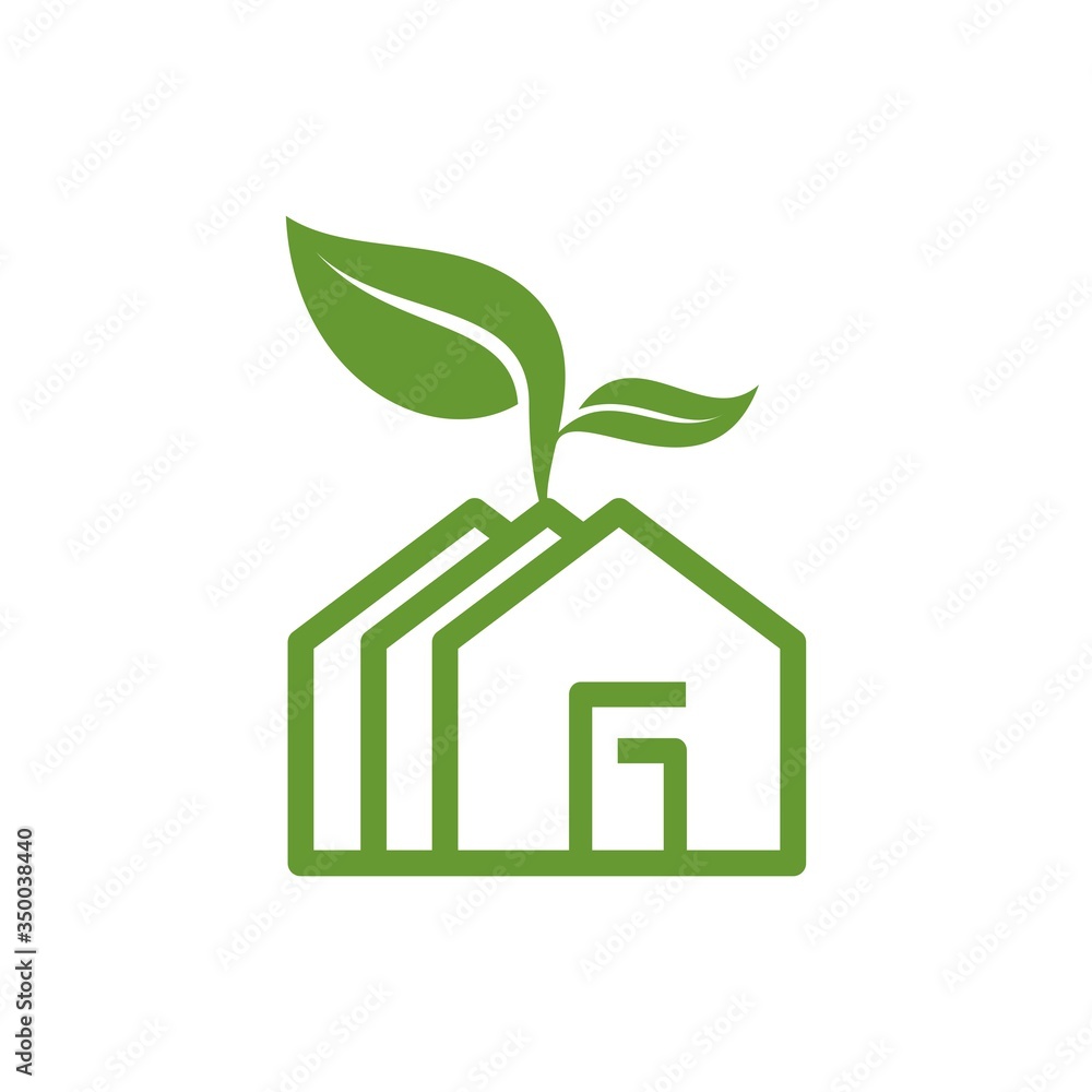 simple green house leaf agriculture logo and vector icon simple green house leaf agriculture logo and vector icon