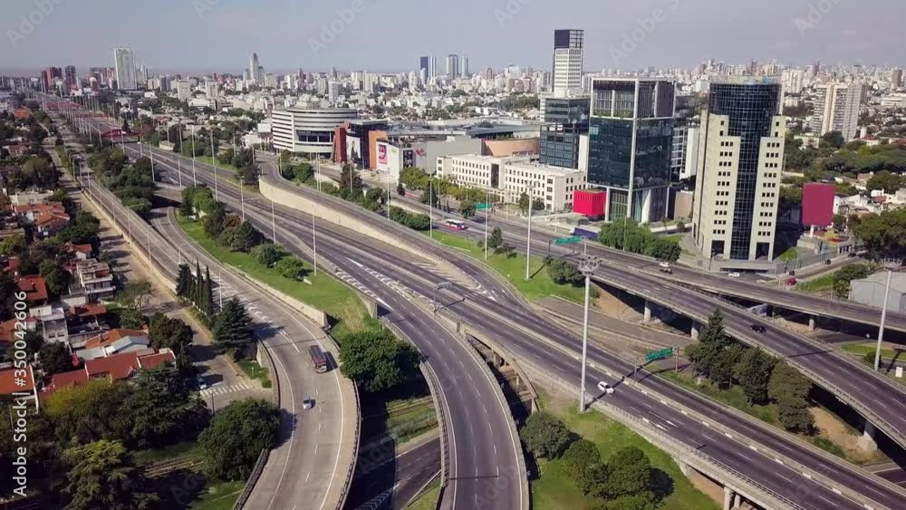 aerial view half day quarantine Buenos Aires Highway North Zone covid19 lockdown aerial view half day quarantine Buenos Aires Highway North Zone covid19 lockdown