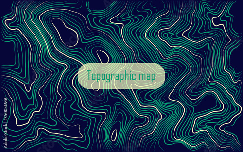 Background of curved lines to simulate a topographic map