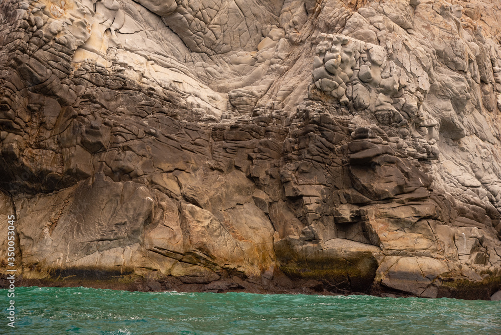 Close up of rock formations at Los Cabos, Mexico, Pacific Ocean