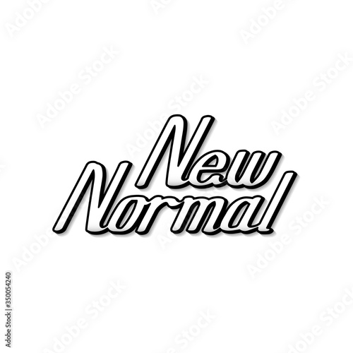 new normal typography on white background