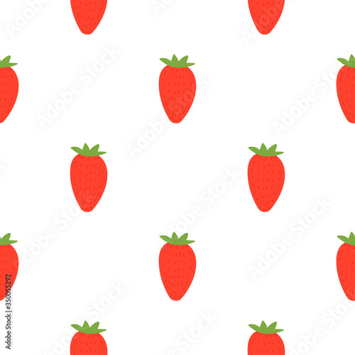 Strawberry. Colored Seamless Vector Patterns