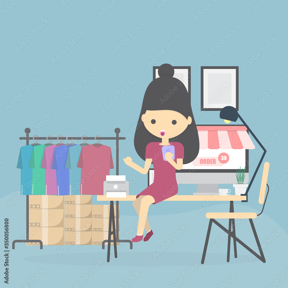 Online sellers entrepreneur open and home businesses a live store to sell clothing products online via the internet To make money and money for yourself Lead to the use of money to spend daily life In Online sellers entrepreneur open and home businesses a live store to sell clothing products online via the internet To make money and money for yourself Lead to the use of money to spend daily life In