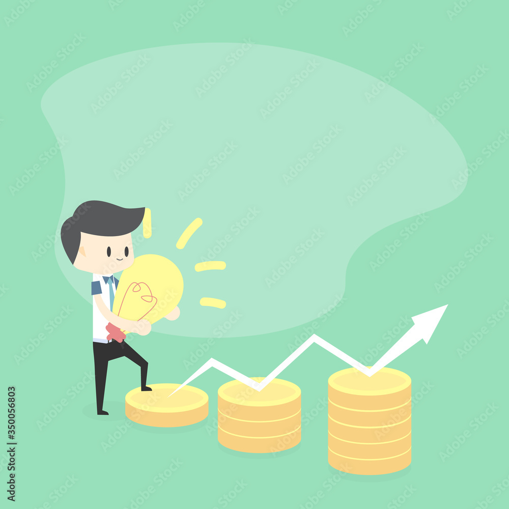 Office worker People have ideas bulb for work ideas and make money. To keep increasing, make more money And achieving success in business investment Office worker People have ideas bulb for work ideas and make money. To keep increasing, make more money And achieving success in business investment