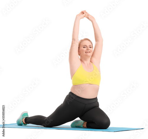 Woman with excess weight tr...