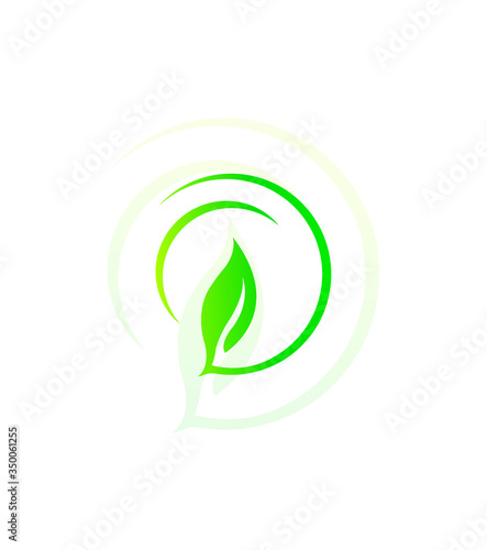 Free Download Abstract modern creative D shape with leaf vector logo template, Vector logo for business and company identity  - GFXLoad