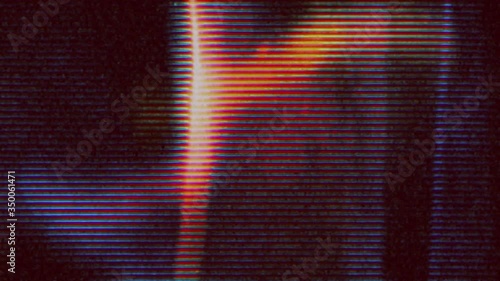 Vintage horror looping film strip melting background. 4K Reel Clutter, Old Tv and film grain noise.