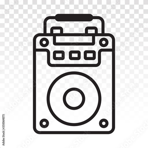 Portable speaker active line art icons for apps or websites photo