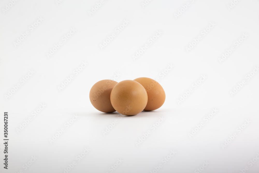 eggs on a white background eggs on a white background