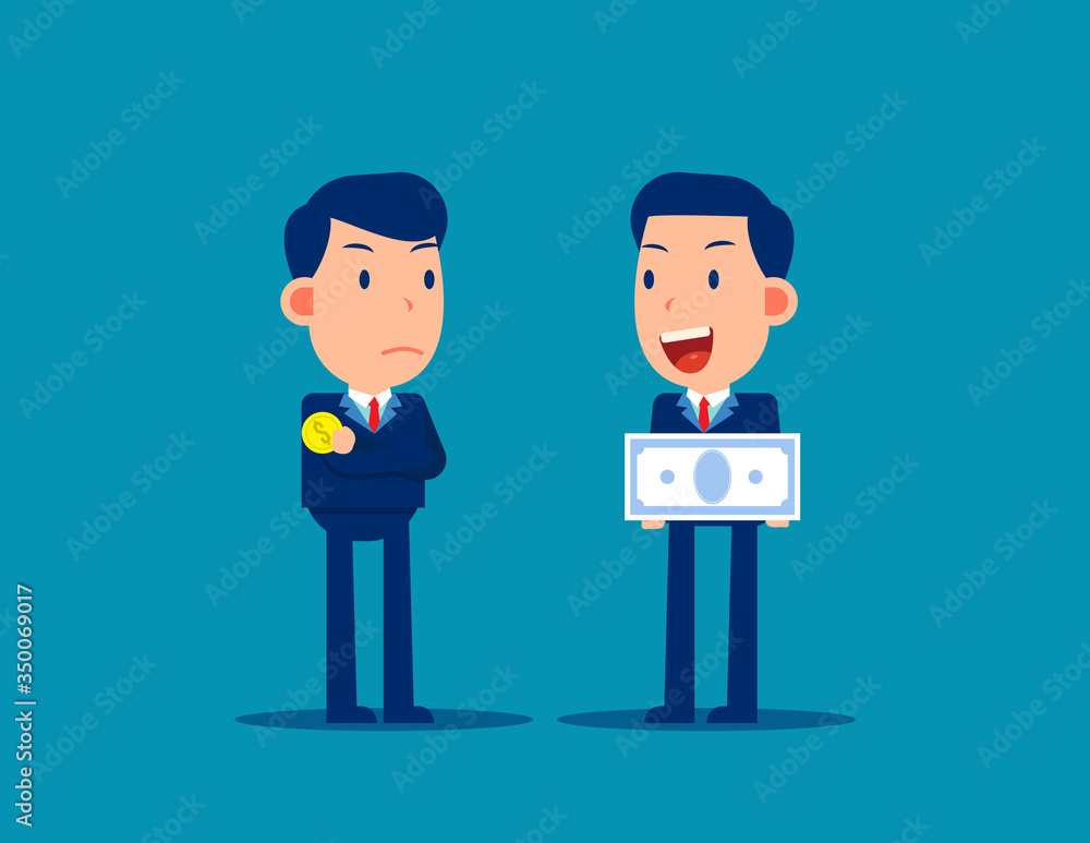 Business person and job salary concept. Finance and Economy Business person and job salary concept. Finance and Economy