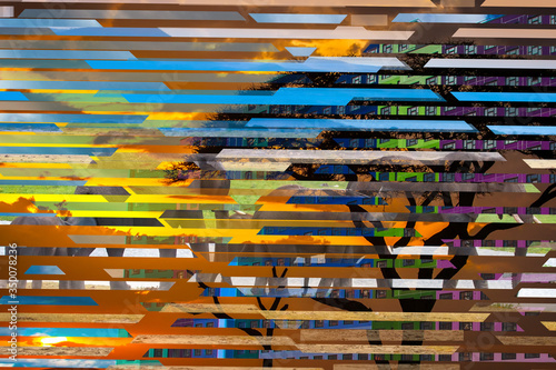 Multicolor flickering backg...