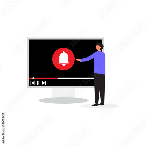 ILLUSTRATION OF YOUTUBE CONTENT CREATOR. Perfect for banners, leaflets, landing pages, social media content.