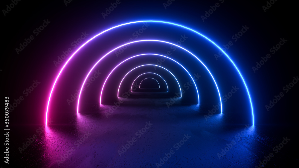 neon light shapes on black background,rainbow colors, empty space, 80's retro style, fashion show stage, abstract background, 3d rendering,conceptual image neon light shapes on black background,rainbow colors, empty space, 80's retro style, fashion show stage, abstract background, 3d rendering,conceptual image
