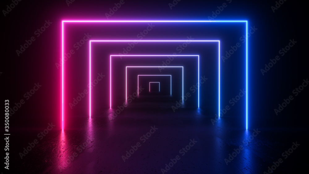neon light shapes on black background,rainbow colors, empty space, 80's retro style, fashion show stage, abstract background, 3d rendering,conceptual image neon light shapes on black background,rainbow colors, empty space, 80's retro style, fashion show stage, abstract background, 3d rendering,conceptual image