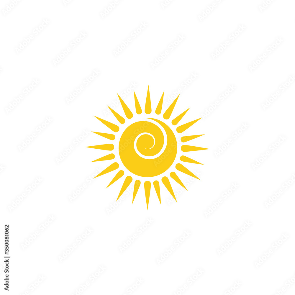 Fototapeta premium Vector Icon Logo Template Sun