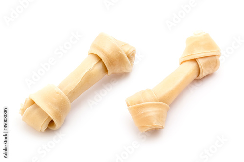 New dog chews (Rawhide) isolated on white background