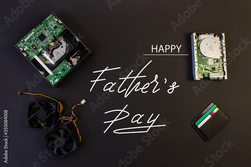 Greeting card for father's day for a Software engineer, hardware engineer, computer scientist, system administrato, geek photo