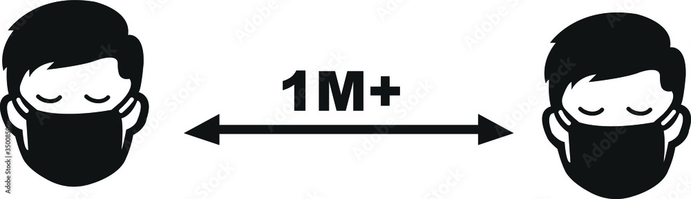 social distance icon social distance icon