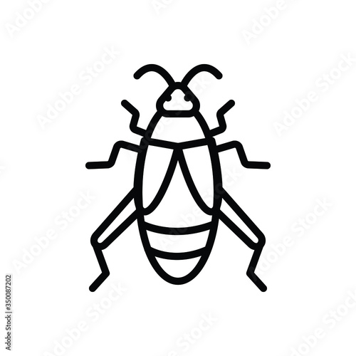 Black line icon for cricket