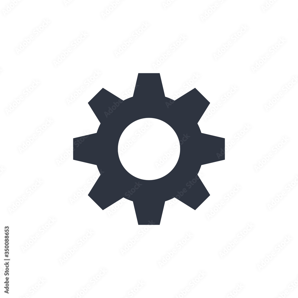 gear icon. vector symbol simple flat sign