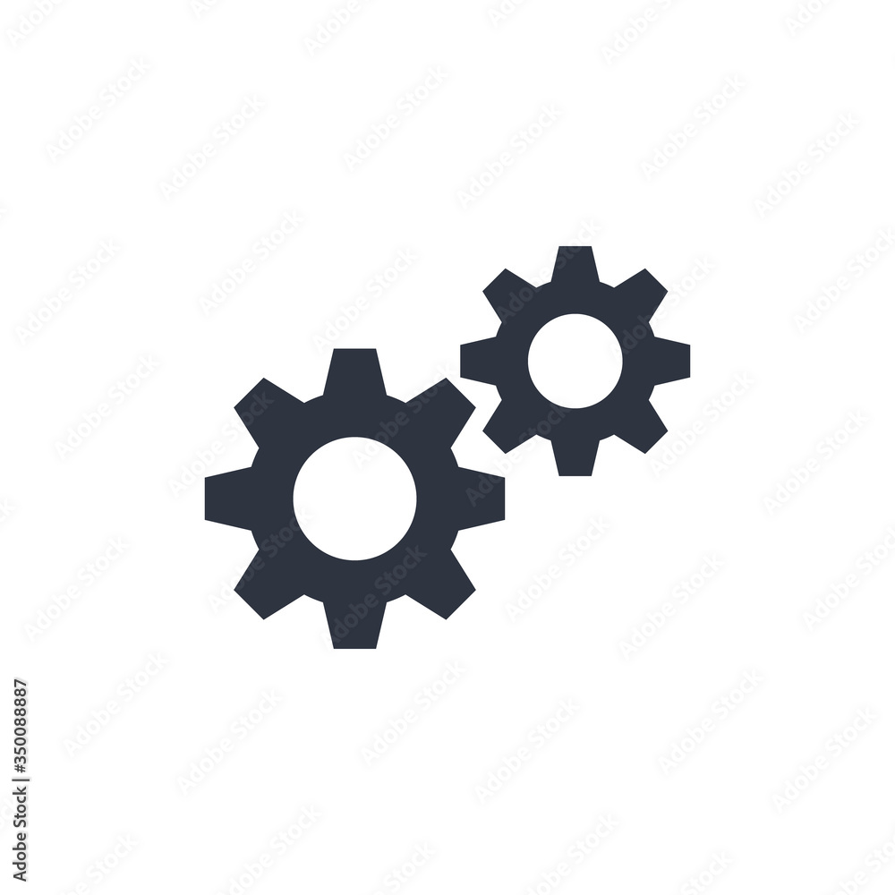 gear icon. vector symbol simple flat sign gear icon. vector symbol simple flat sign