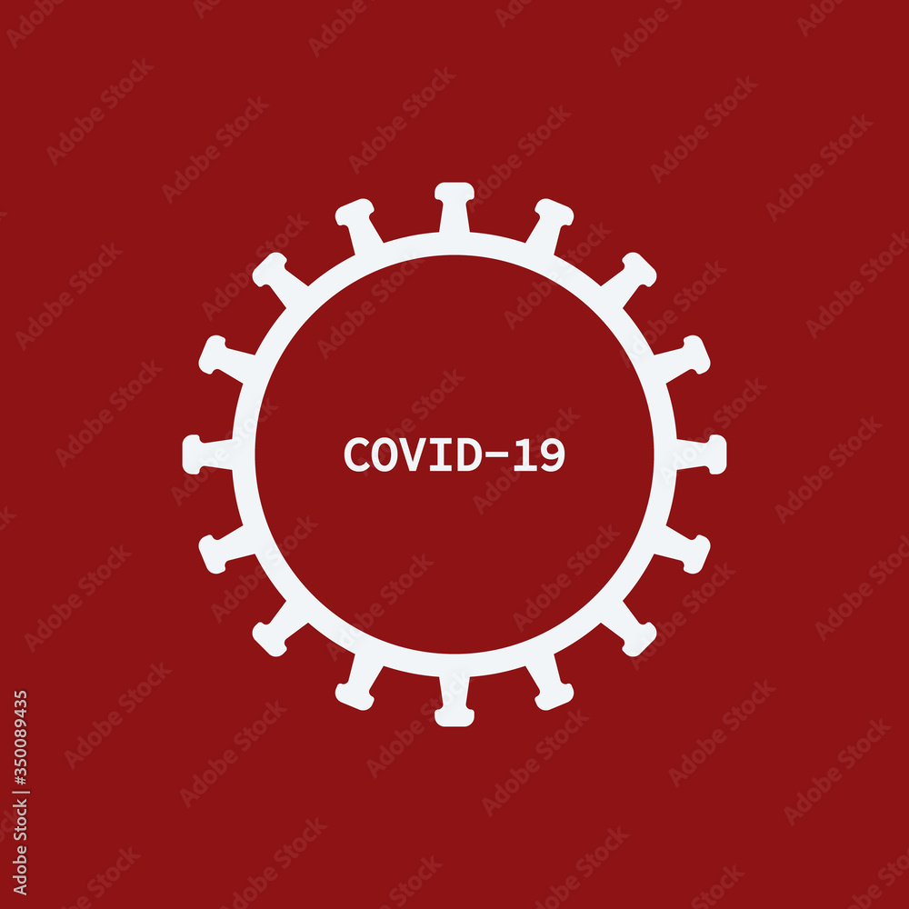 Corona bacteria isolated on white background. vector coronavirus symbol