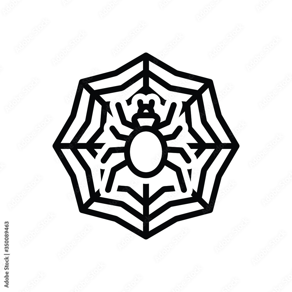 Black line icon for spider