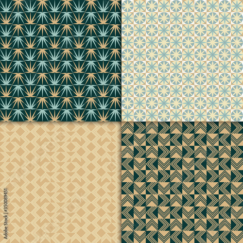 Color Scandinavian seamless pattern set
