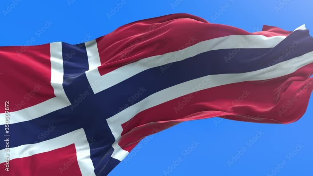 Norway flag - 3D realistic waving flag background Norway flag - 3D realistic waving flag background