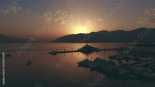 Porto Montenegro Marina during magical sunset