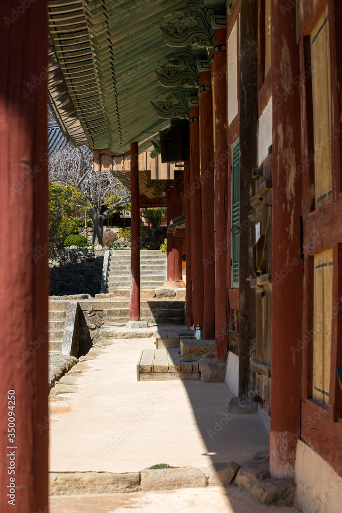 Traditional Korean temple scenery