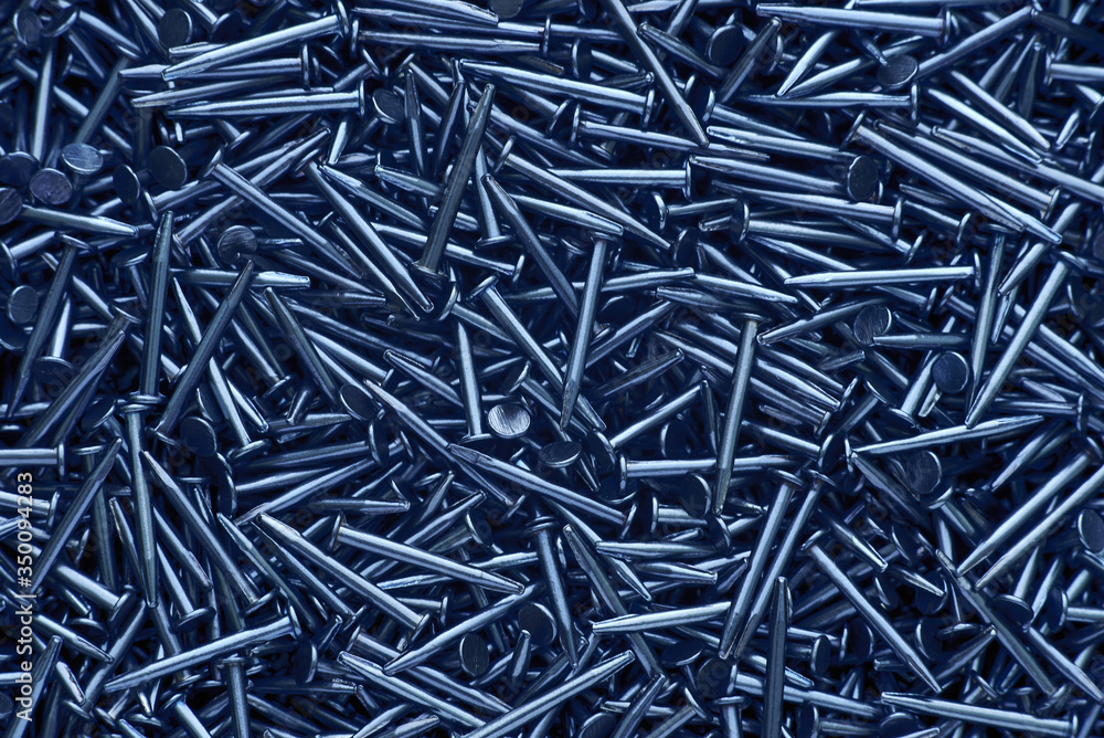 metal nails macro flat lay background metal nails macro flat lay background