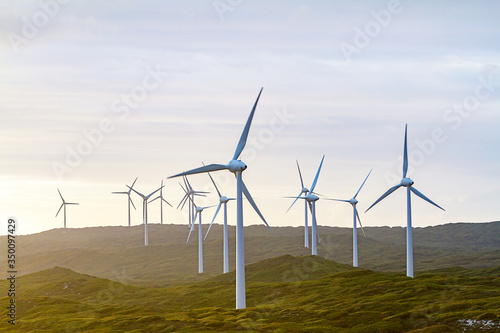 Albany wind farm at sunset, Western Australia