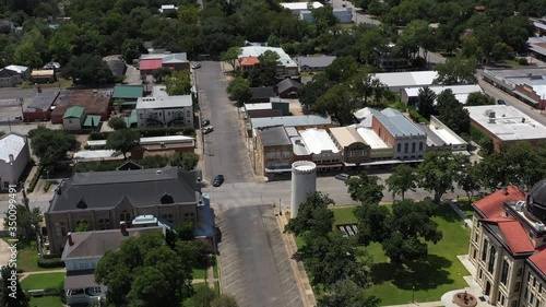 Downtown streets and busineses,  Columbus, Texas, USA photo