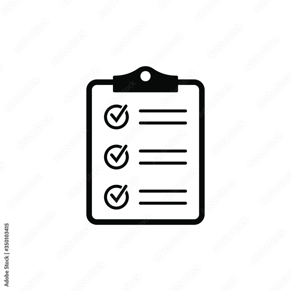 Clipboard with checklist icon, symbol for web site and app design. Vector illstration. Clipboard with checklist icon, symbol for web site and app design. Vector illstration.