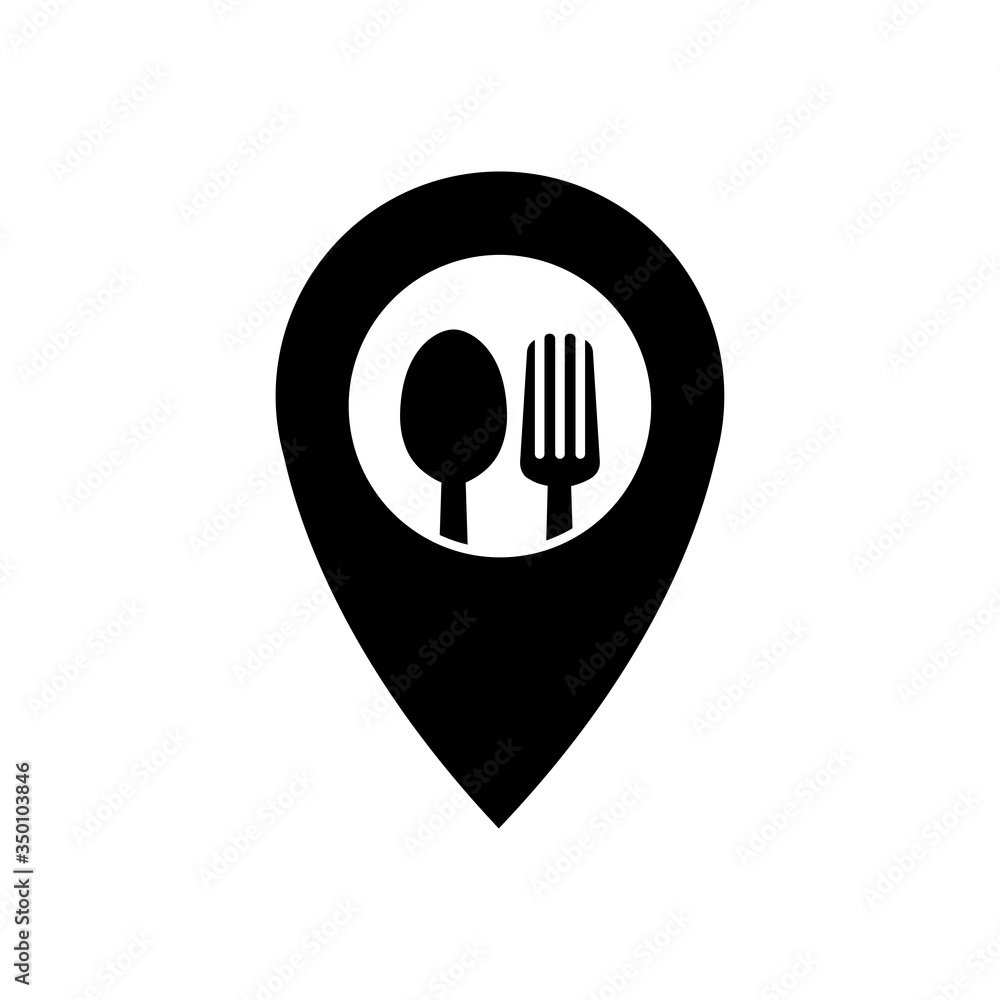 restaurant - plate, spoon and fork icon vector design template restaurant - plate, spoon and fork icon vector design template