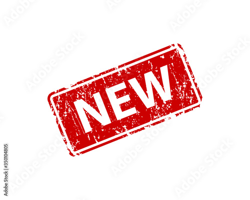 New stamp vector texture. Rubber cliche imprint. Web or print design element for sign, sticker, label.