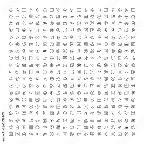 Web design icons set