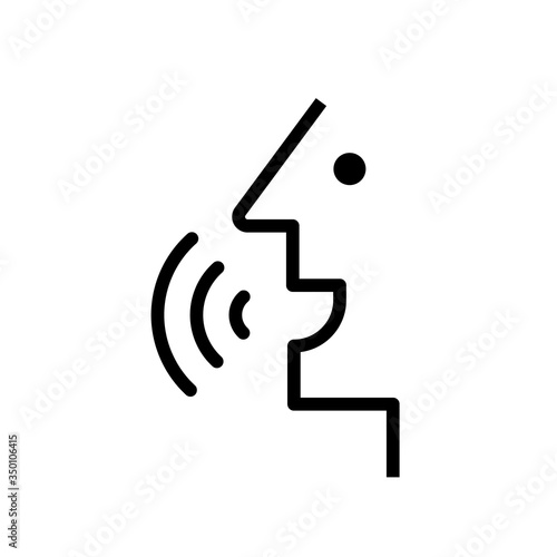 Voice recognition concept. Vector
