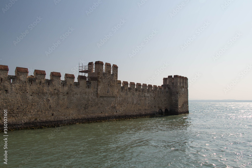 Scaliger Castle on Lake Garda, Sirmione, Lombardy, Italy.