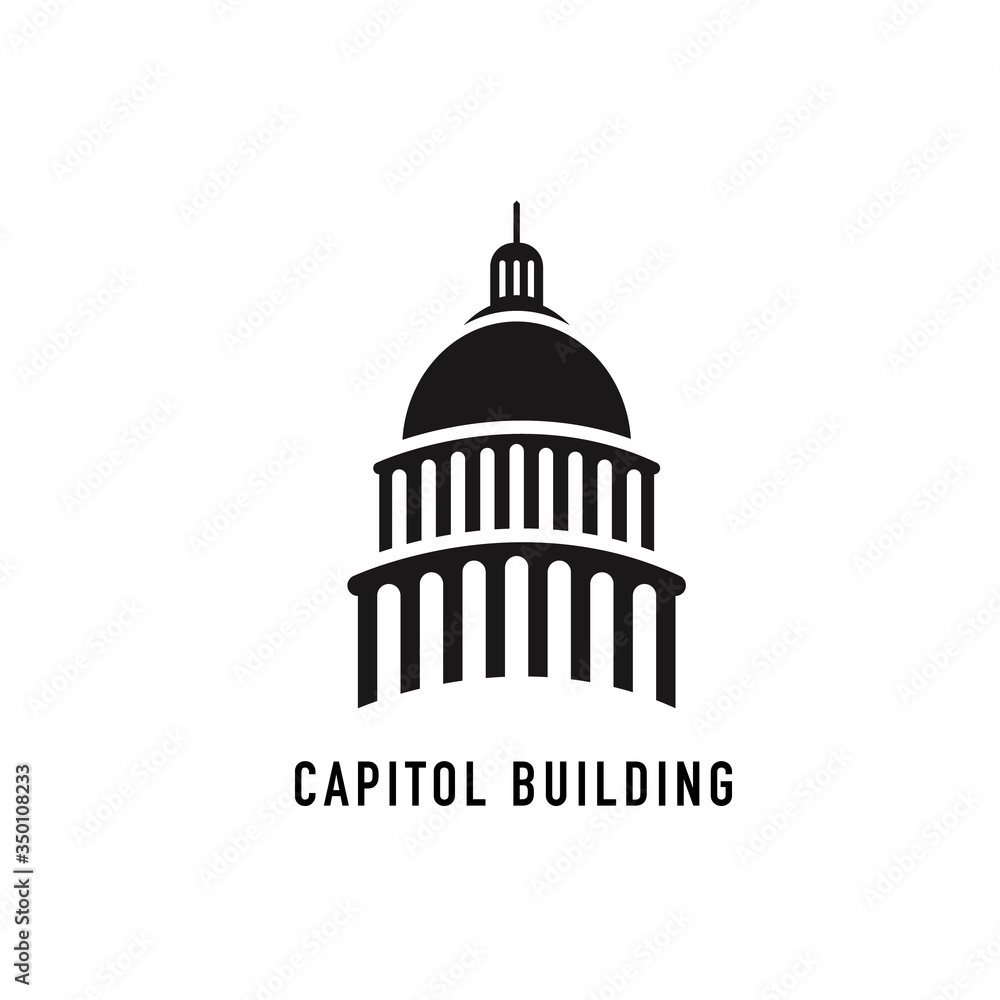 United States Capitol building icon. Vector