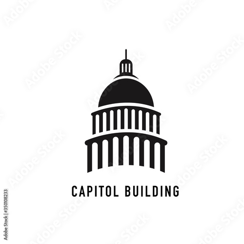 United States Capitol building icon. Vector