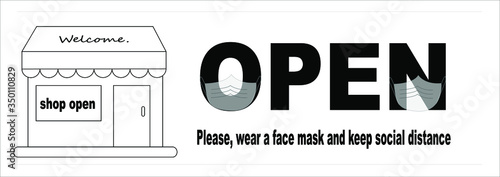 Welcome. Now the shop is open to maintain social distance and use vector masks.